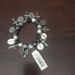 Beaded inspirational bracelet